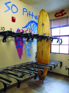 Dorms get surboard storage