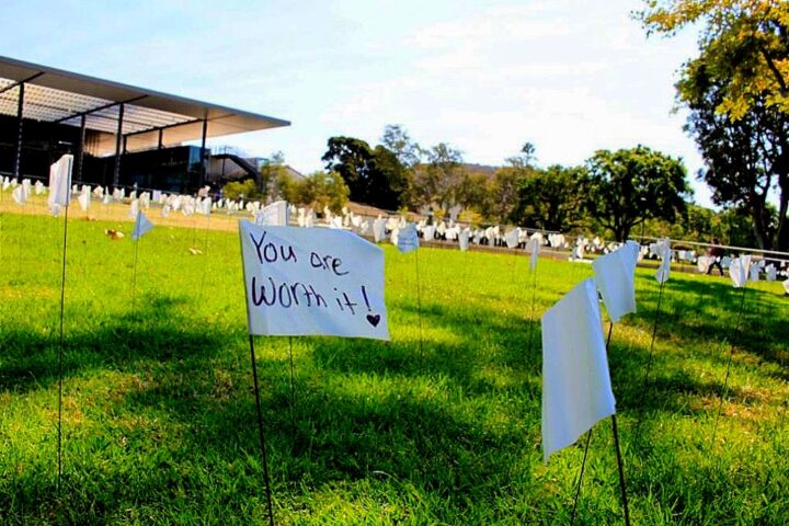 Field of memories: raising awareness for Suicide Prevention Month